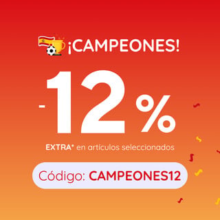 -12% EXTRA C&oacute;digo CAMPEONES