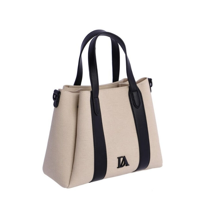 Bolso de Mano Cuero Beige   2