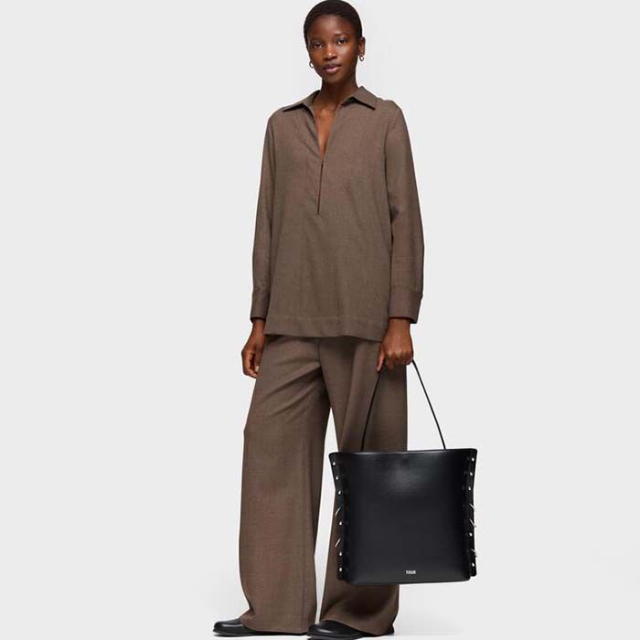 Bolso Tote Jewelry Studs Negro   5