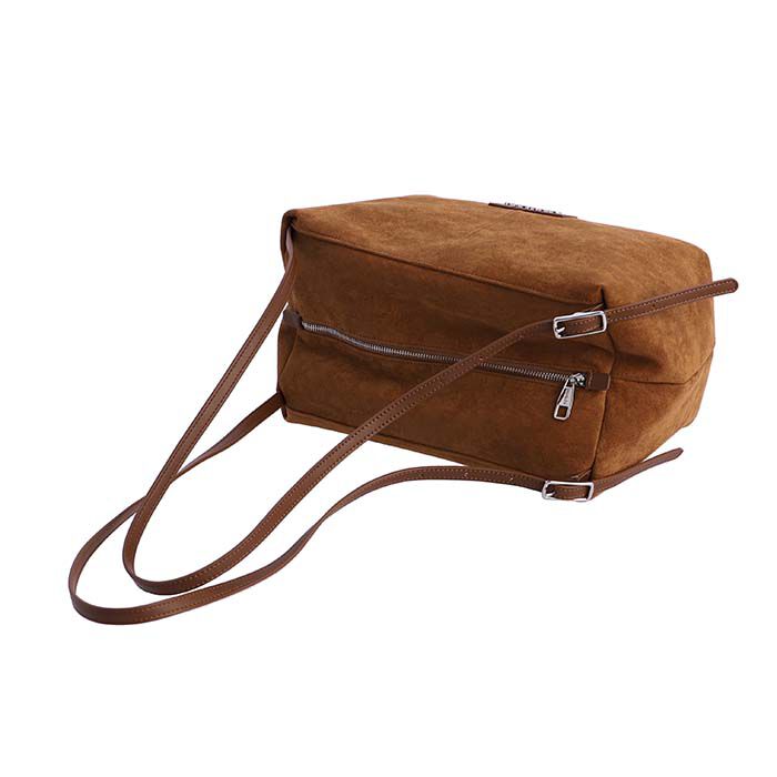 Bolso de Hombro Suede Cuero   5