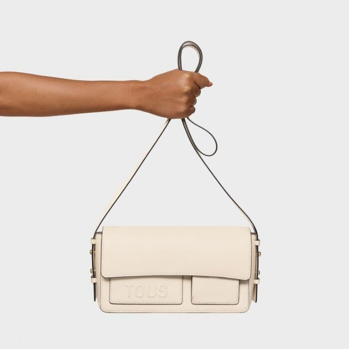 Bandolera Mediana Back To Basics Beige   4