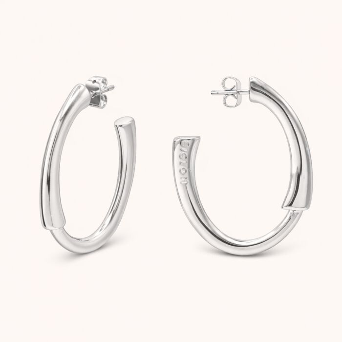 Pendientes Bucle Plata  T. &Uacute;nica-236273 1