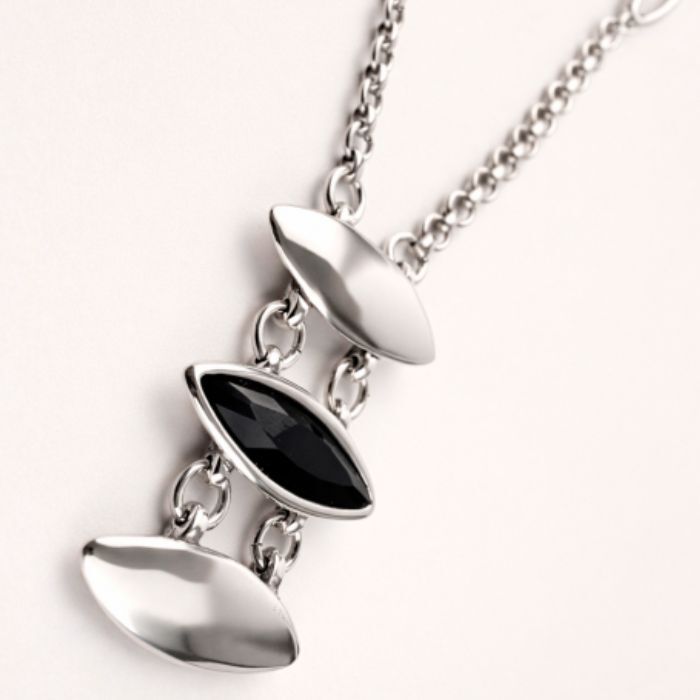 Collar Nerina Plata Negro  T. &Uacute;nica-236292 2