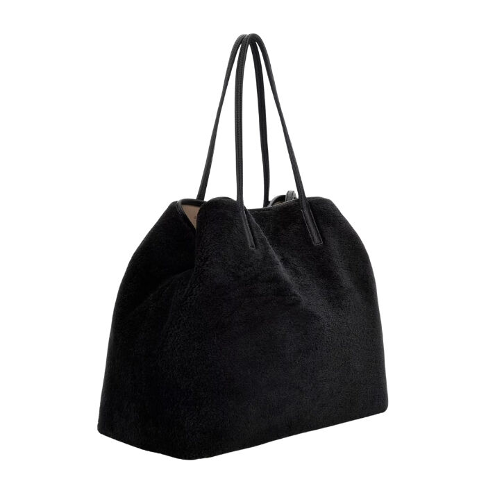 Bolso Shopper Victtoria Pelo Sintético Negro   2