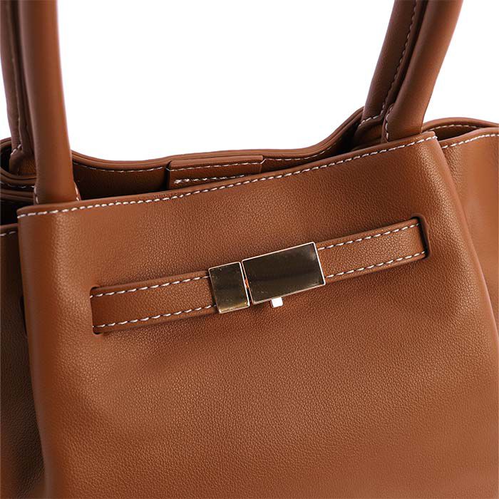 Bolso de Mano Camel   7