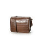 Bolso Bandolera Rectangular con Solapa Coco Marrón   1