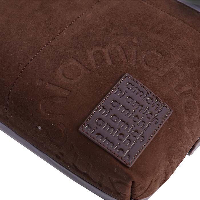 Bolso Bandolera Suede-Charol Marr&oacute;n   6