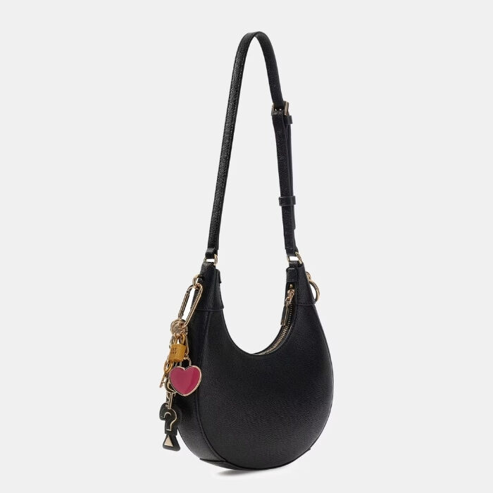Bolso de Hombro Davina Charms Negro   2