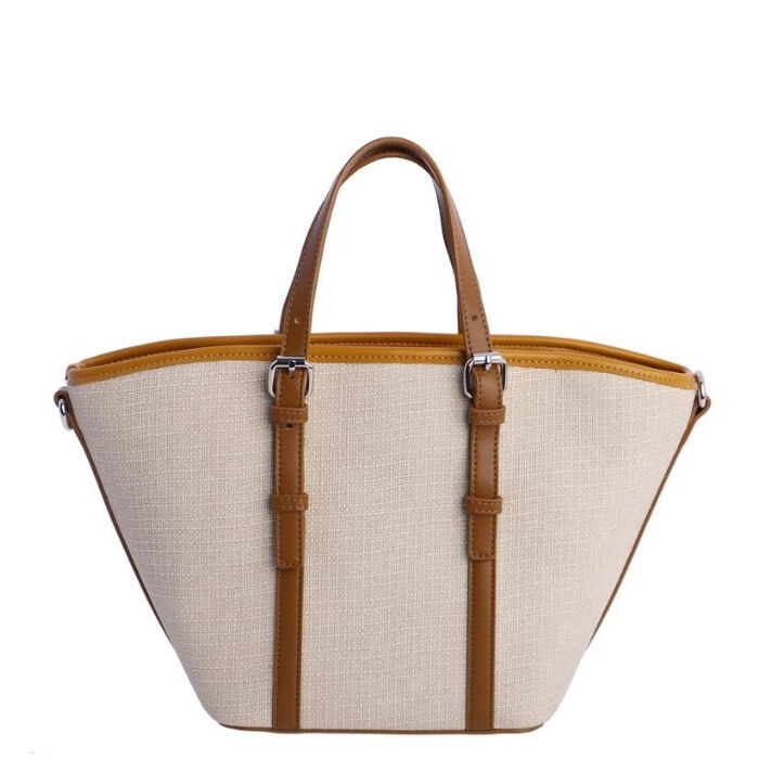 Bolso de Mano Marfil Beige   1