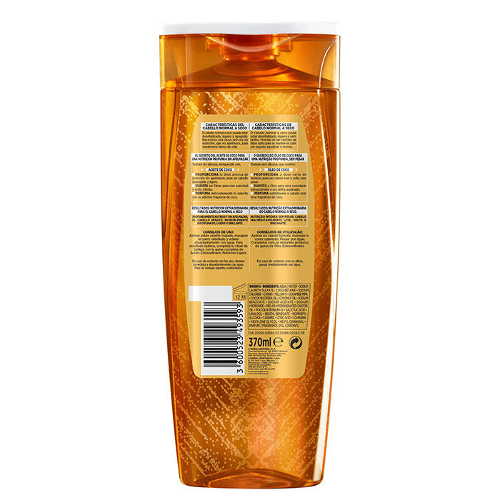 ACEITE EXTRAORDINARIO Aceite de Coco Champú  370ml-163872 1