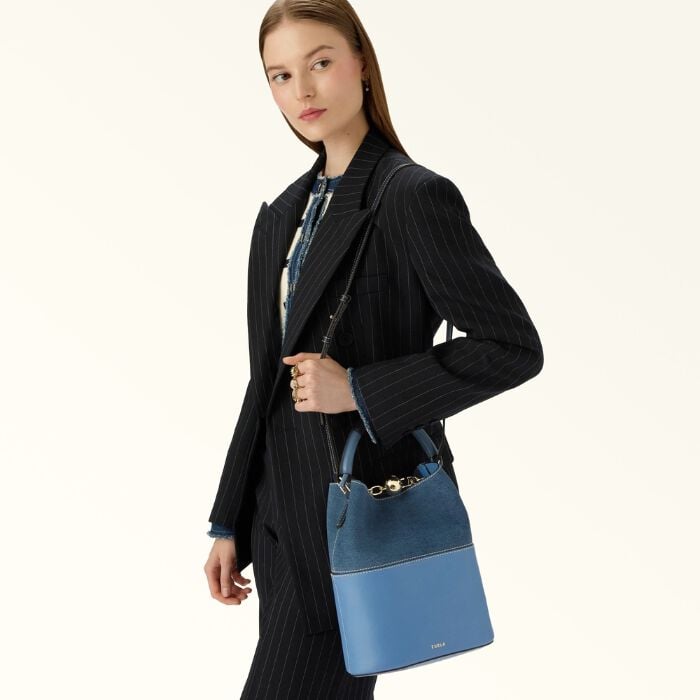 Furla Sfera Bolso Cubo Denim   5