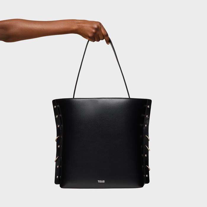 Bolso Tote Jewelry Studs Negro   6