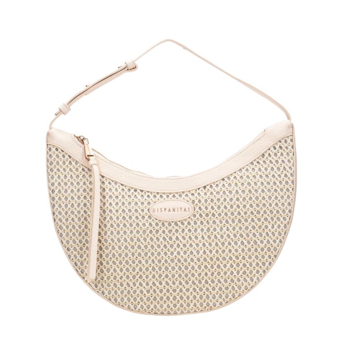 Bolso Hobo Rafia Crema   5