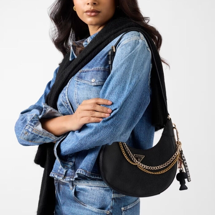 Bolso de Hombro Davina Charms Negro   1