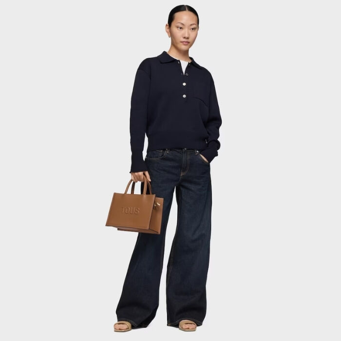 Bolso Shopper Mediano Brenda Camel   4