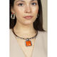 Collar Kubik con Cristal Murano Coral  T. Única-222309 1