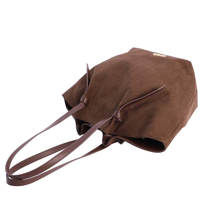 Bolso Shopper Suede Marrón   6