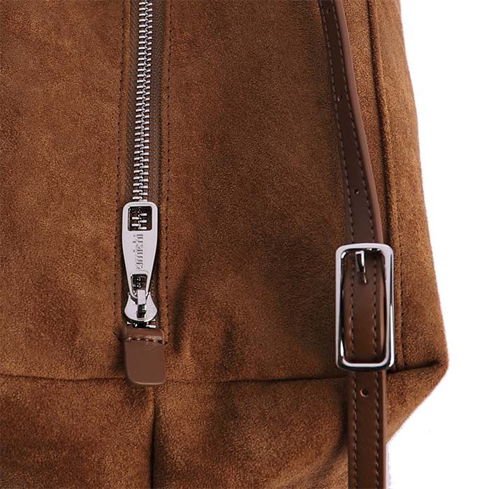 Bolso de Hombro Suede Cuero   7