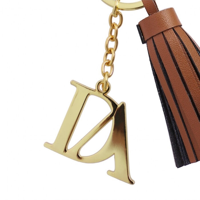 Llavero Charm Marr&oacute;n Dorado  T.&Uacute;nica-232019 1