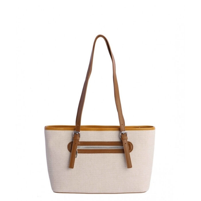Bolso de Hombro Marfil Beige   2