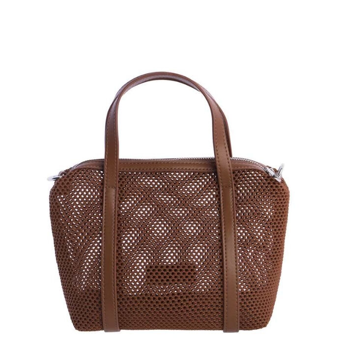 Bolso de Hombro Rejilla Marr&oacute;n   2