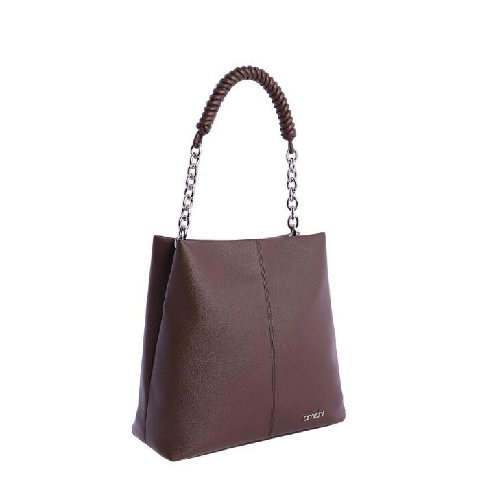 Bolso de Hombro Sint&eacute;tico Marr&oacute;n   1