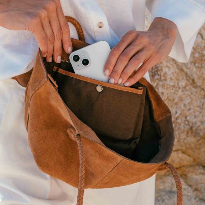 Bolso Shopper de Piel Somerville Marr&oacute;n   6