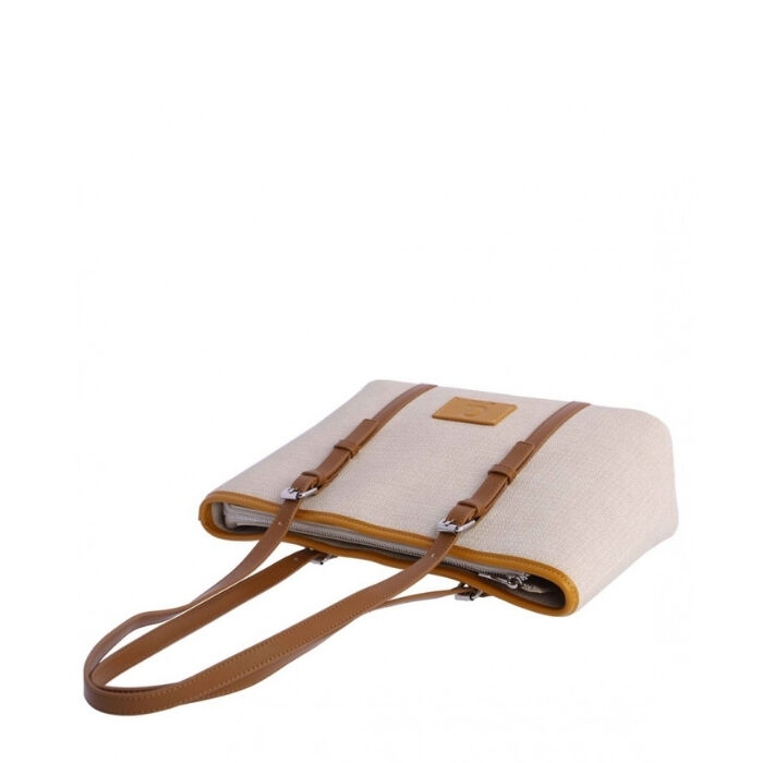 Bolso de Hombro Marfil Beige   4