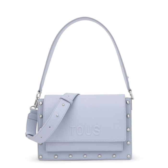 Bandolera Mediana Audree Studs Azul Gris&aacute;ceo  