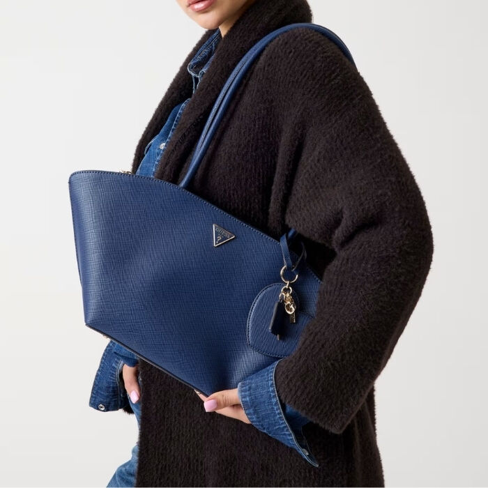 Bolso de Hombro Bolena Saffiano Azul   1