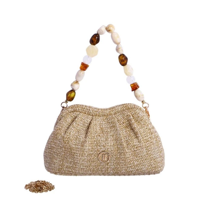 Bolso de Fiesta Mali Beige   1