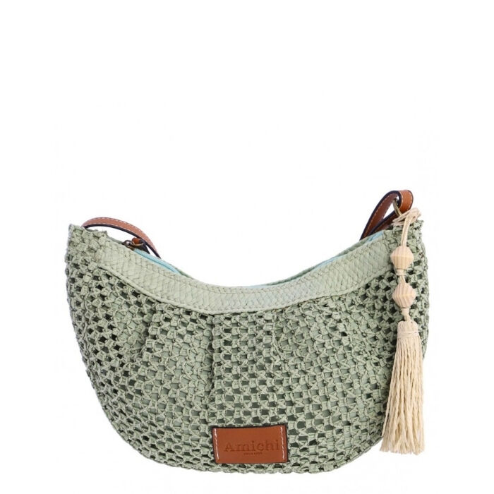 Bolso Bandolera Natural Verde   5