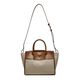 Furla Bolso Tesuto Canvas Natural Cognac   5