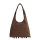 Bolso Shopper Suede Flecos Marrón   2