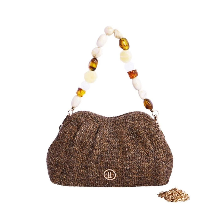 Bolso de Fiesta Mali Marr&oacute;n   1