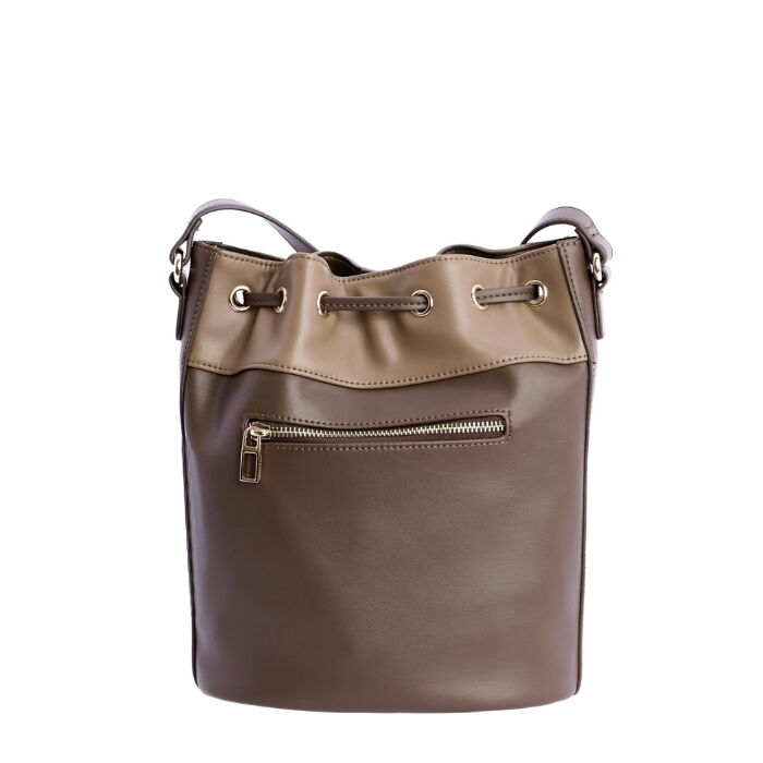 Bolso Bandolera Bicolor Marr&oacute;n   2