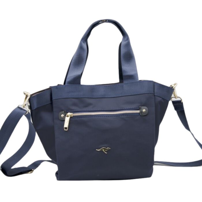 Bolso Bandolera Nylon Doble Asa Azul   1