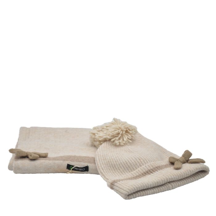 Conjunto Bufanda, Gorro y Guantes Beige  T. Única-231867 0