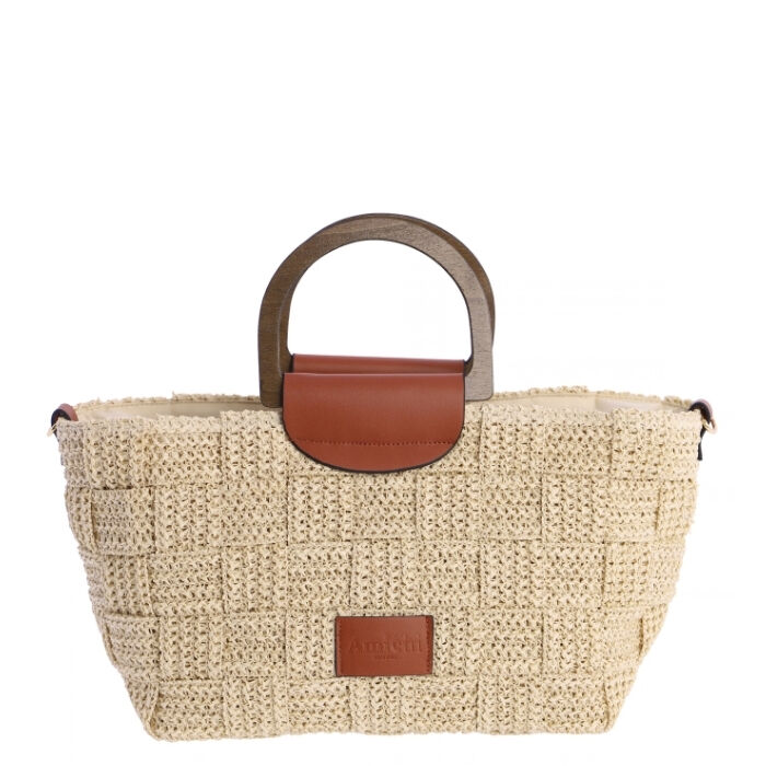 Bolso de Mano Parine Beige   0
