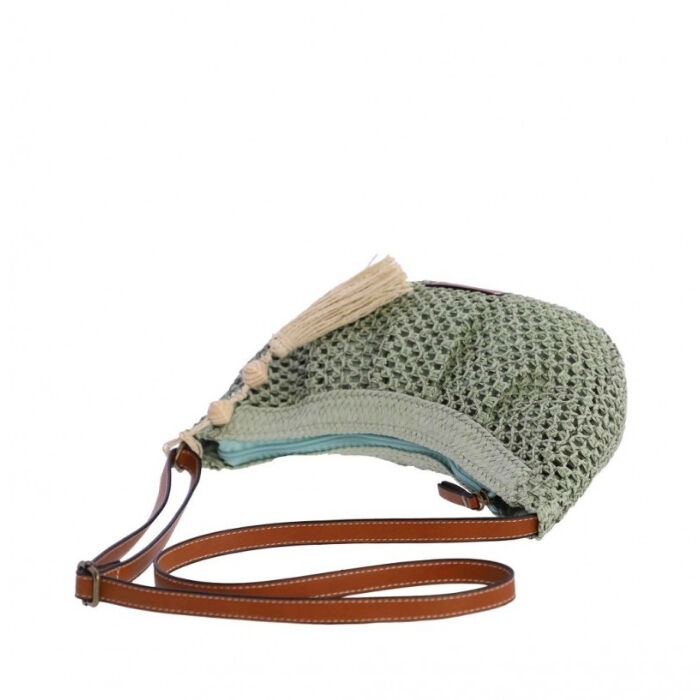 Bolso Bandolera Natural Verde   3