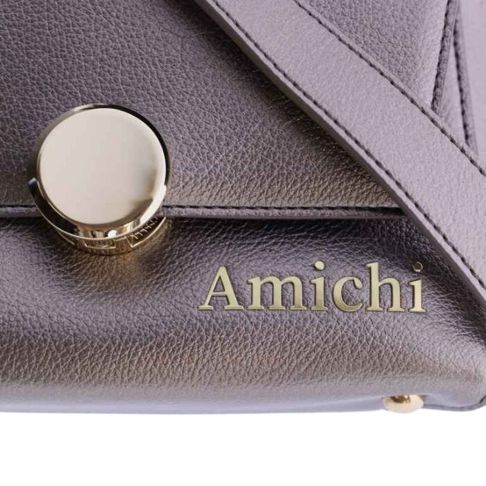Bolso de Mano Esta&ntilde;o Plateado   4