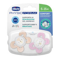 Chupete Physio Comfort Silicona Rosa 6-16 Meses  2ud. 0