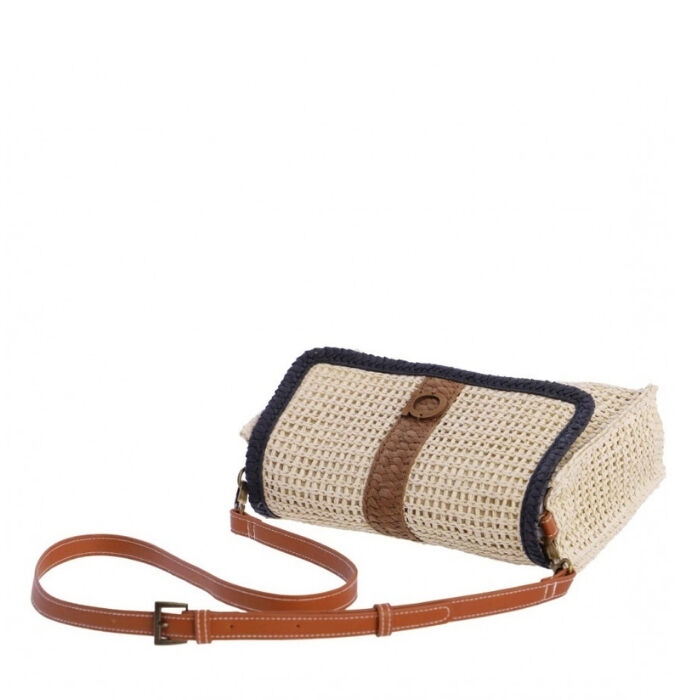 Bolso Bandolera Trenzado Beige   4
