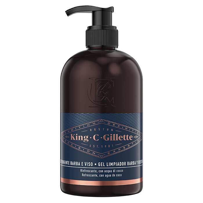 KING C. GILLETTE Gel Limpiador de Barba y Rostro  