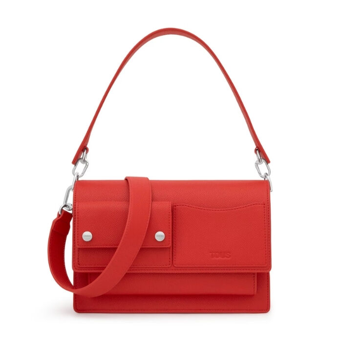 Bandolera Mediana Audree Pockets Rojo   8