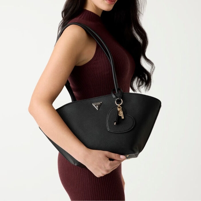 Bolso de Hombro Bolena Saffiano Negro   1