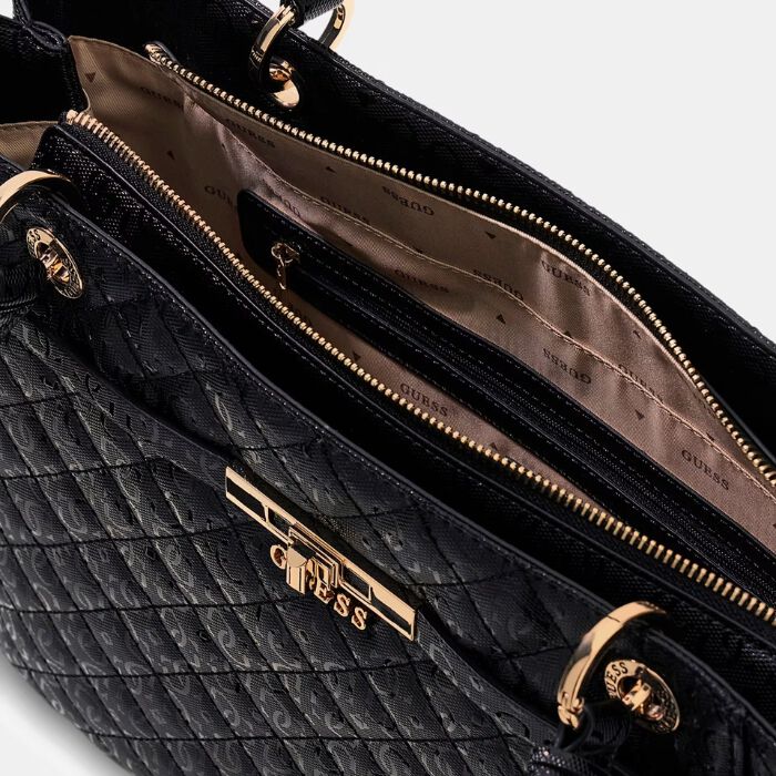 Bolso de Mano Idra Charol Logotipo 4G Negro   3