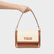 Bandolera Mediana Audree Canvas Camel   6