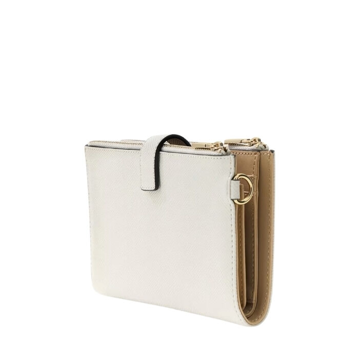 Cartera Laurel Saffiano Crema   2