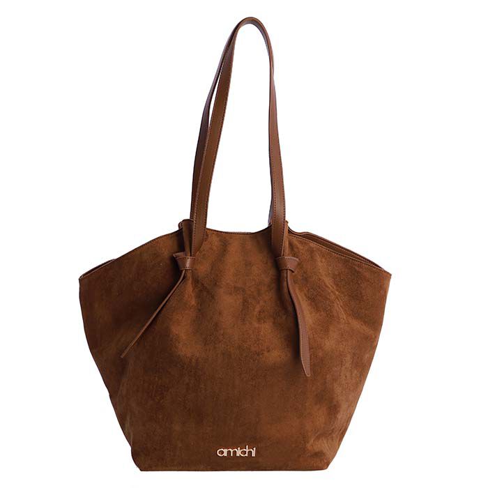 Bolso Shopper Suede Cuero   0